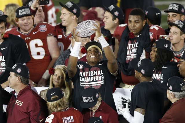 Jameis Winston will aim for holding a second crystal football a year from now. (USATSI)