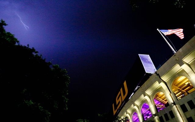 Mother Nature had other plans for LSU and McNeese State. (USATSI)
