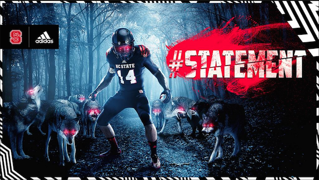 nc state black football jersey