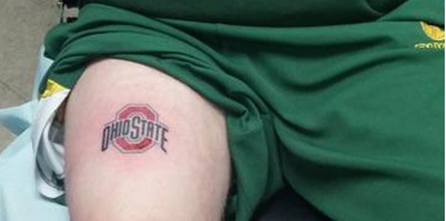 LOOK: Oregon fan loses bet, gets Ohio State tattoo - CBSSports.com