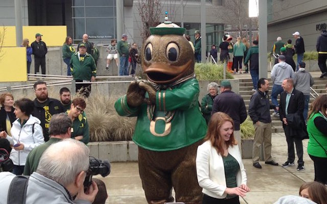 Anaheim Ducks Mascot Statue