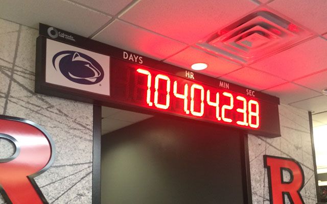 Rutgers has a clock counting down to its 'rivalry' game with Penn State. (USATSI)