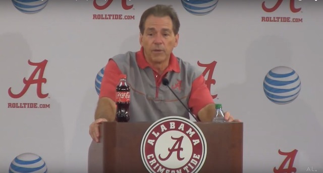 Watch Nick Saban Went On A Rant Talked About Bodily Functions