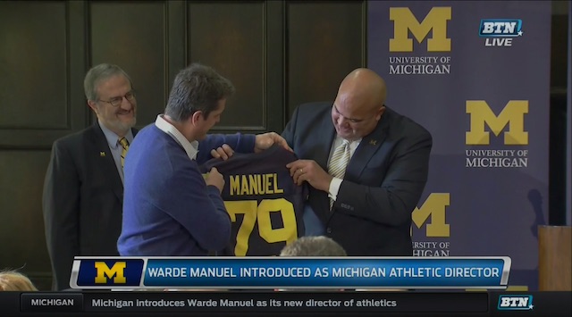 Michigan coaches can decide on alternate uniforms, Warde Manuel says