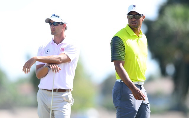 Adam Scott and Tiger Woods. (USATSI)