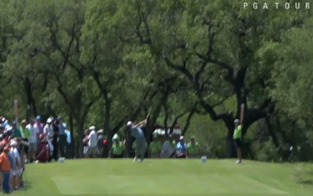 Watch Texas Open Leader Hits Ground Ball Tee Shot With A