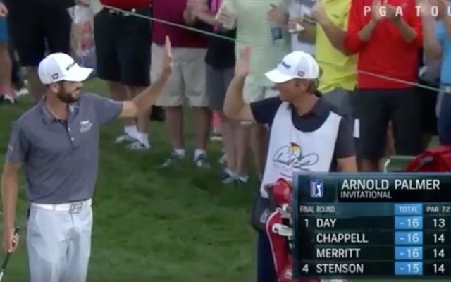 Golfer Holes Out For Fifth Birdie In A Row, Commits High Five-fist Bump 