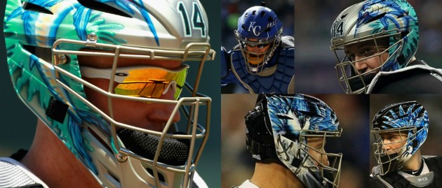 Mlb catchers hot sale helmet