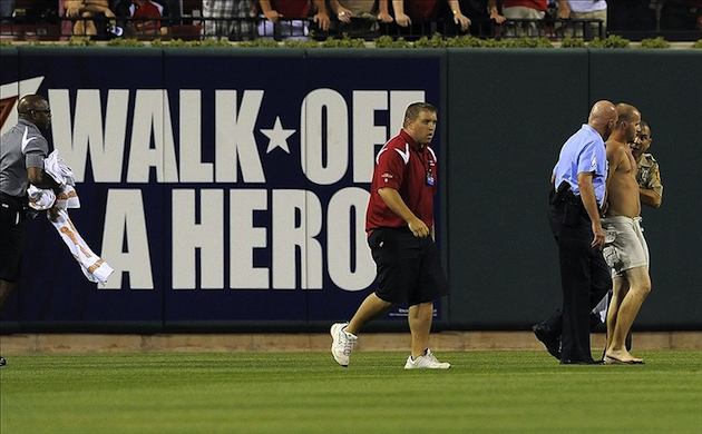 Busch Stadium streaker 'lost a bet' 