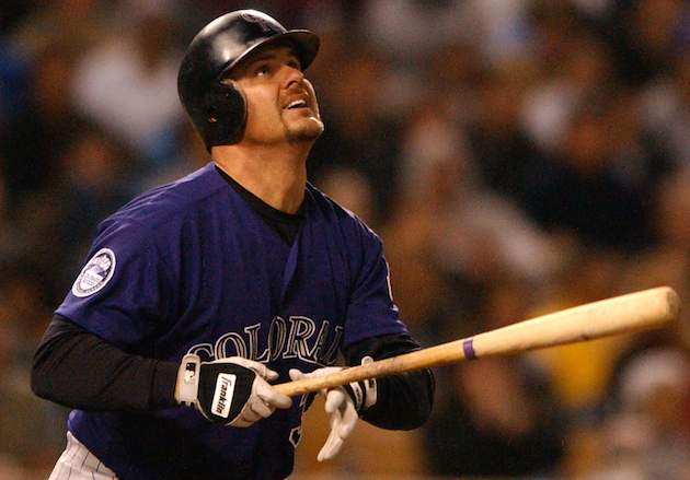 Outfielder Larry Walker of the Colorado Rockies during the 2004 MLB News  Photo - Getty Images