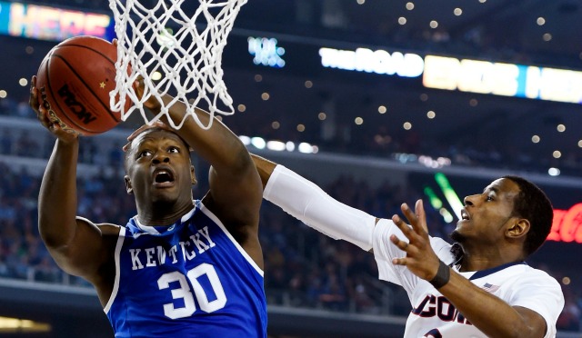 Julius Randle averaged 15.0 points and 10.4 rebounds per game in his lone season at Kentucky.