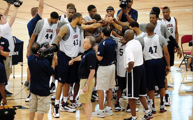 Kobe Bryant at 2012 USA Basketball Men's National Team practice