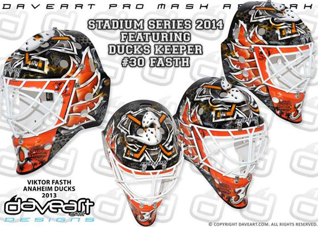 Photo Viktor Fasth Modernizes Guy Hebert Mask For Stadium Series Cbssports Com