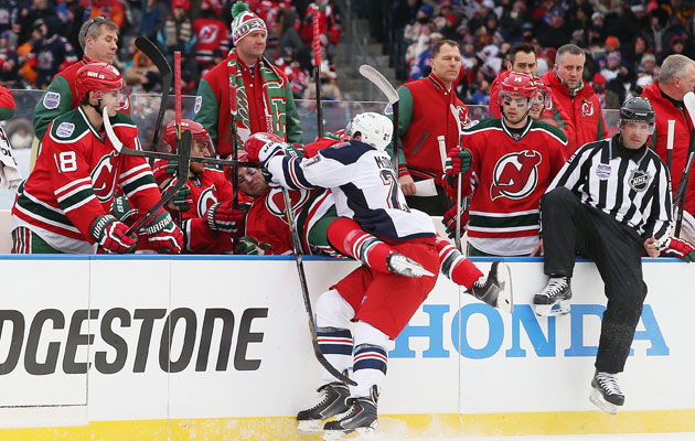 Rangers and Devils take practice spins at Yankee Stadium in advance of outdoor  game - The Hockey News