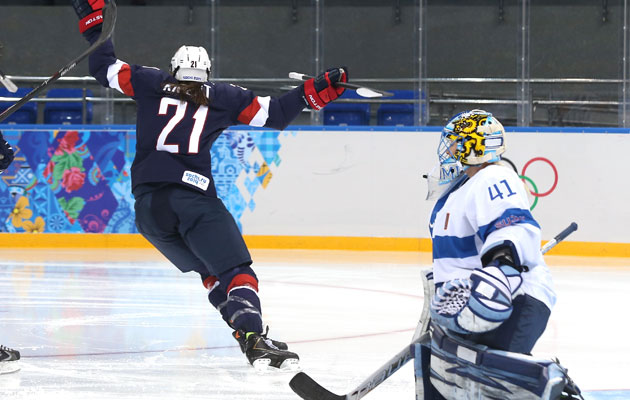 Knight celebrates her goal in the opening minute against Finland. (Getty Images)