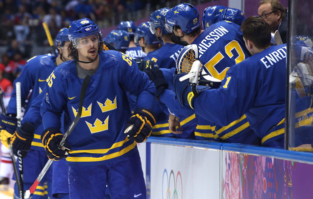 Erik Karlsson leads the Swedish effort with two goals. (Getty Images)