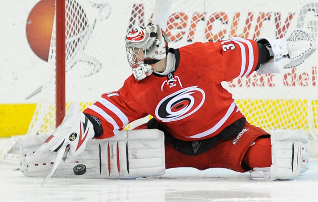 Anton Khudobin was the NHL's first star of January. (Getty Images)