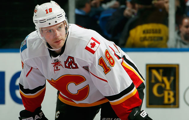 Matt Stajan is the Flames' Masterton Trophy nominee