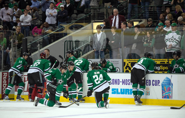 The Stars' game was postponed after the scary incident. (USATSI)