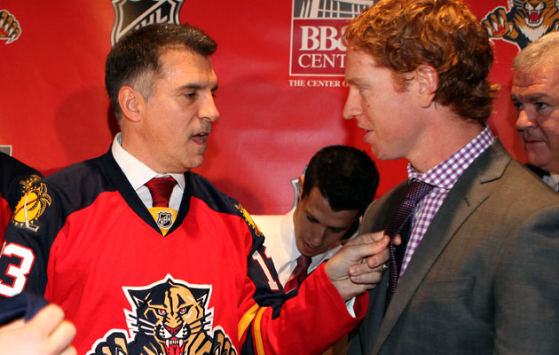 Vincent Viola talks with Brian Campbell. (Getty Images)