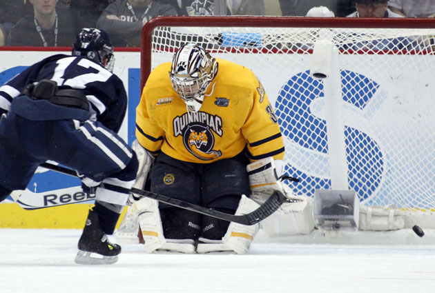 Hartzell started all but one game for Quinnipiac this season. (Getty Images)