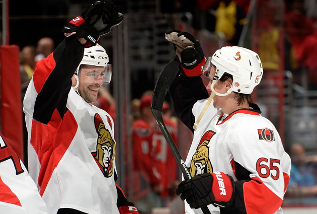 Karlsson had a hand in both Sens goals and played more than 27 minutes. (Getty Images)