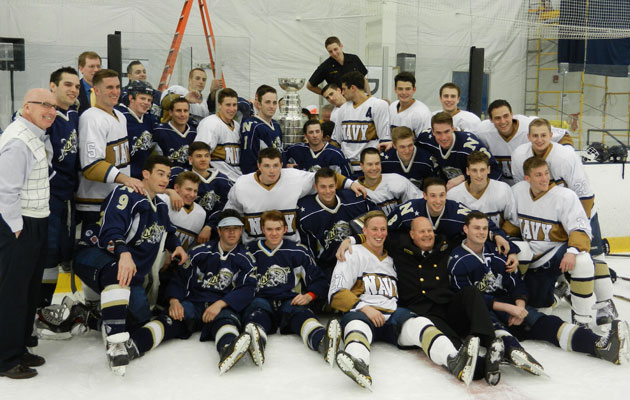 PHOTOS: Navy's hockey team surprised with Stanley Cup 