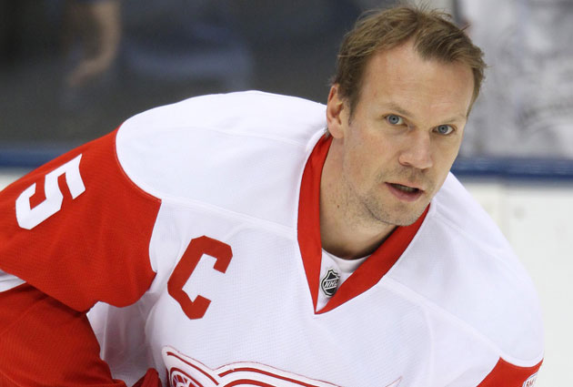 Lidstrom's jersey will join some excellent company in the rafters of Detroit. (USATSI)