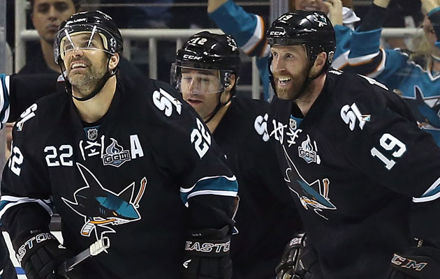 Boyle, Marleau and Thornton are each free agents this summer. (Getty Images)