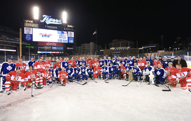 Puck Drop at Winter Classic Alumni Game