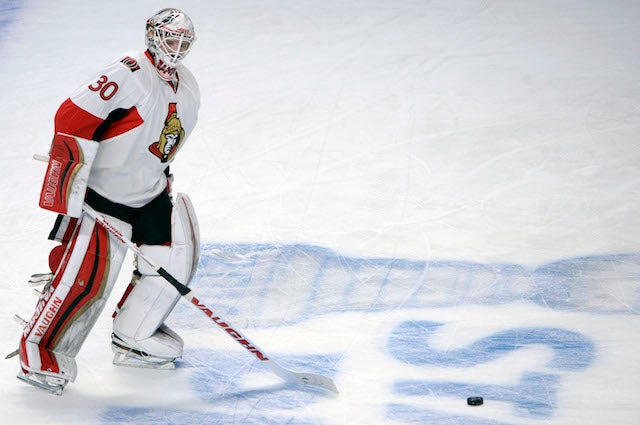 Andrew Hammond signed a three-year contract with the Ottawa Senators. (USATSI)