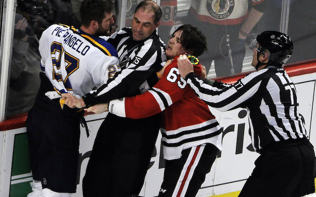 Chicago Blackhawks forward Andrew Shaw was out of control in Game 4. (USATSI)