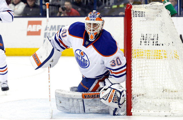 Ben Scrivens is on waivers after losing out in Edmonton's goalie battle. (USATSI)