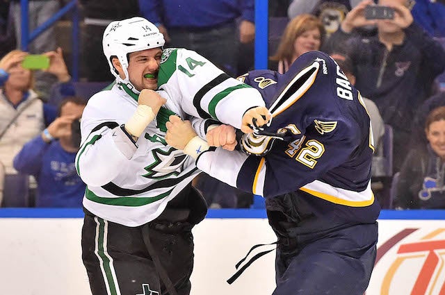 Captains David Backes and Jamie Benn don't always see eye to eye on the ice. (USATSI)