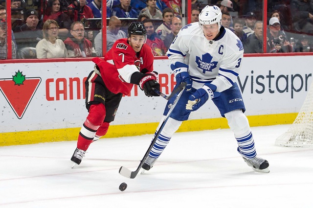 The Toronto Maple Leafs cleared a lot of salary by trading Dion Phaneuf. (USATSI)