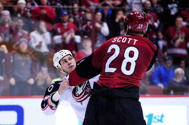 John Scott is in the NHL All-Star game. (USATSI)