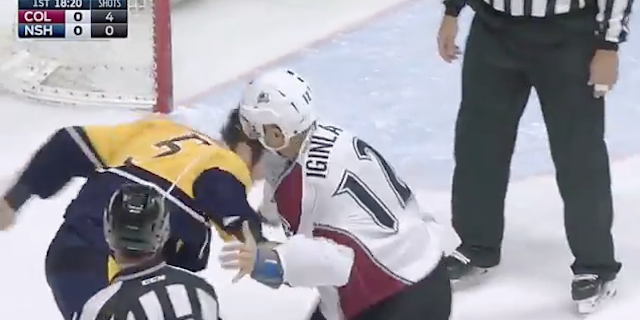 Jarome Iginla and Barrett Jackman have some history. (YouTube)