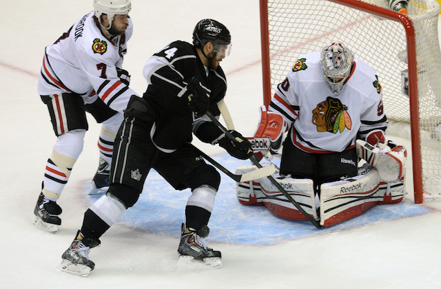 The Kings haven't been able to beat Corey Crawford. Or any goalie this postseason (USATSI)