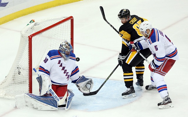 Not eve Henrik Lundqvist could make the New York Rangers defense look good. (USATSI)