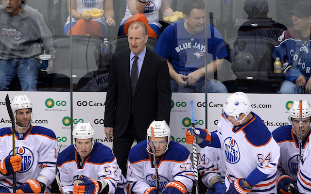 The Edmonton Oilers have fired coach Ralph Krueger after one year. (USATSI)