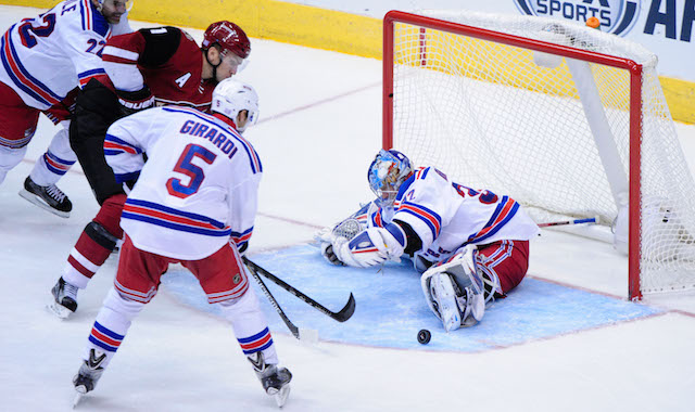 The New York Rangers spend too much time around their own net. (USATSI)
