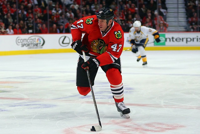 Rob Scuderi has been waived by the Blackhawks. (USATSI)