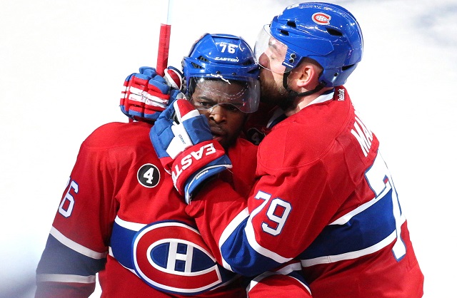 P.K. Subban and Andrei Markov have been dynamic from the blue line. (USATSI)