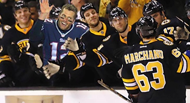 LOOK: If the Bruins need another enforcer, Tom Brady is ready 