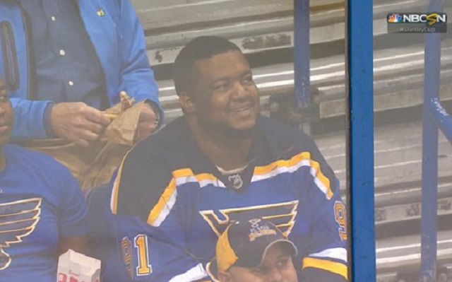 Tony X, the internet's new favorite hockey fan, got to see his first game. (NBCSN)