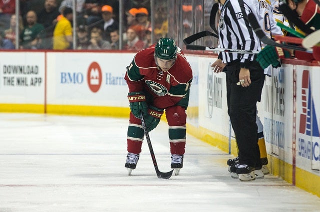 Zach Parise sustained a lower-body injury Thursday night. (USATSI)
