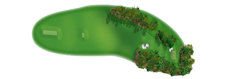 The first is a slight dogleg right that plays uphill. Drives to the left may catch the trees. The hole requires a precise second shot to an undulating green. A poorly struck approach may result in a difficult two-putt.