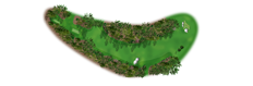 No. 2 is a dogleg left which may be reachable in two. Large, deep greenside bunkers demand special attention on the second shot.