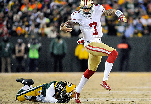 No team has won a title with a running QB like Colin Kaepernick, but they're getting closer. (USATSI)