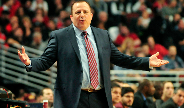 Tom Thibodeau's job is reportedly in jeopardy.  (USATSI)